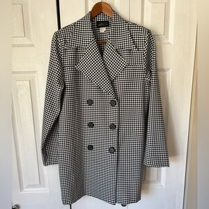 Erica USA Vintage Houndstooth Black and White Blazer Size Medium